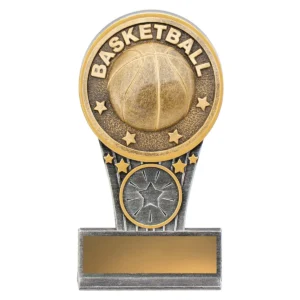Silver / gold mini basketball ikon with resin construction