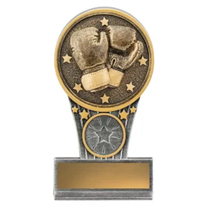 Silver / gold mini boxing ikon with resin construction