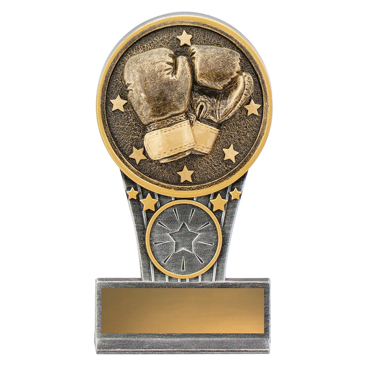 Silver / gold mini boxing ikon with resin construction