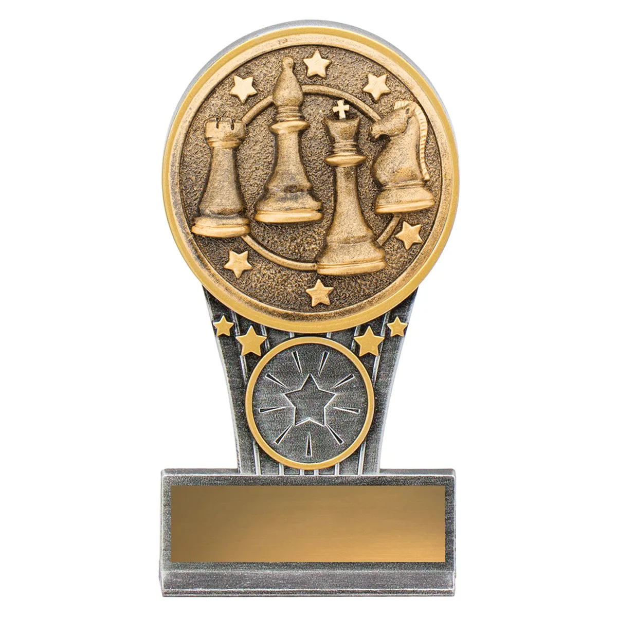 -gold Silver / gold mini chess ikon with resin construction