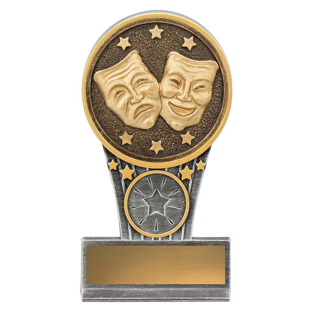 -gold Silver / gold mini drama ikon with resin construction