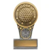-gold Silver / gold mini golf ikon with resin construction