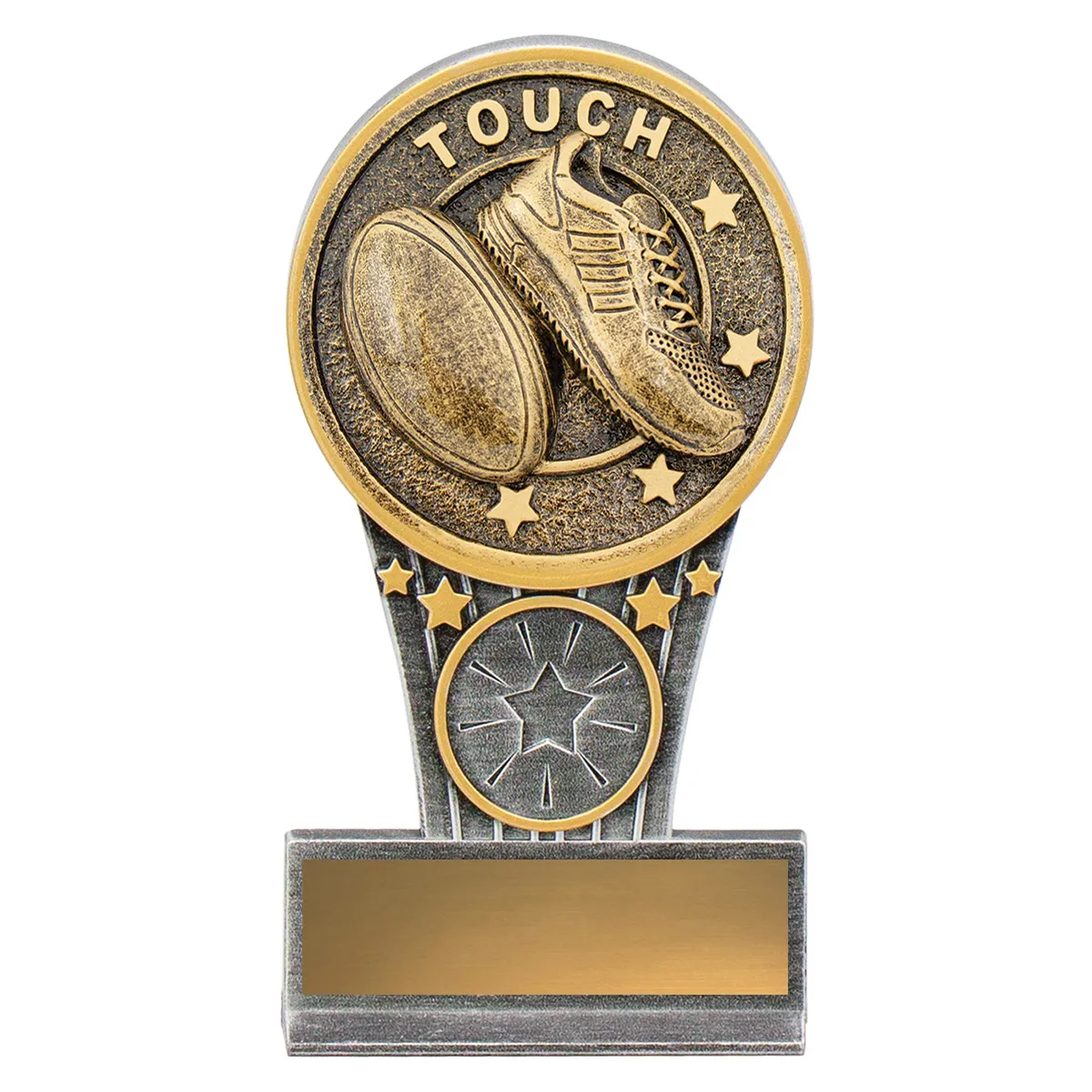 km42-silver-and-gold Silver & gold mini ikon - touch with resin construction