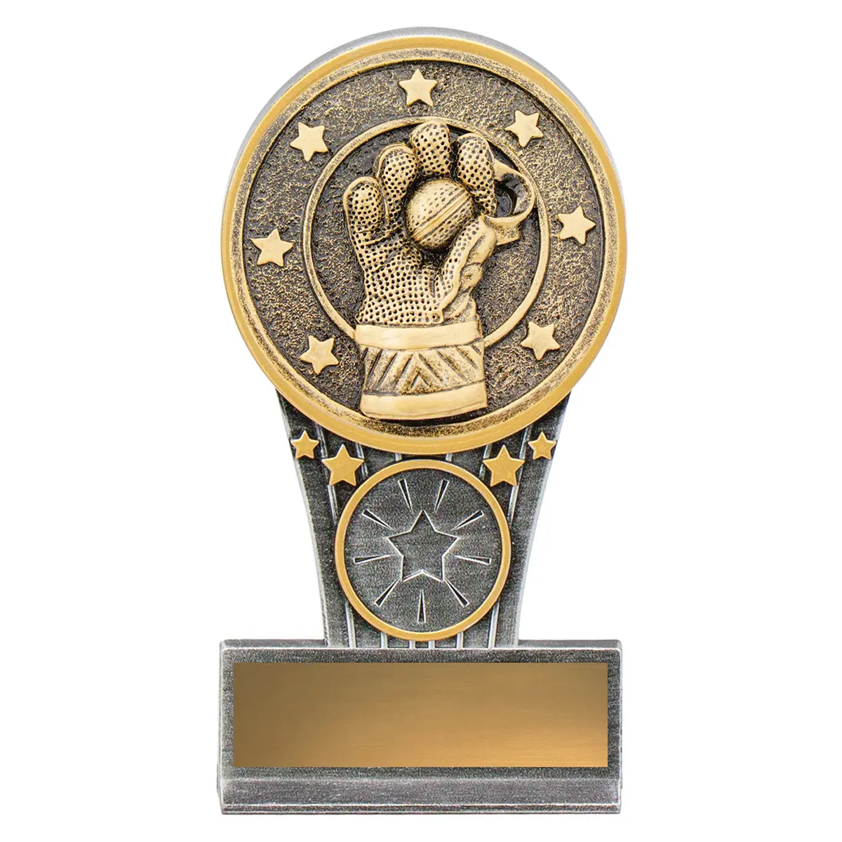 -gold Silver / gold mini ikon - wicketkeeper with resin construction