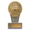 -gold Silver / gold mini netball ikon with resin construction