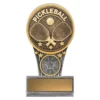 -gold Silver / gold mini pickleball ikon with resin construction