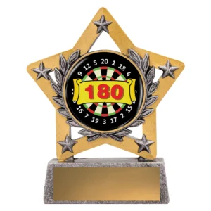 Silver mini star colour - 180 with resin construction