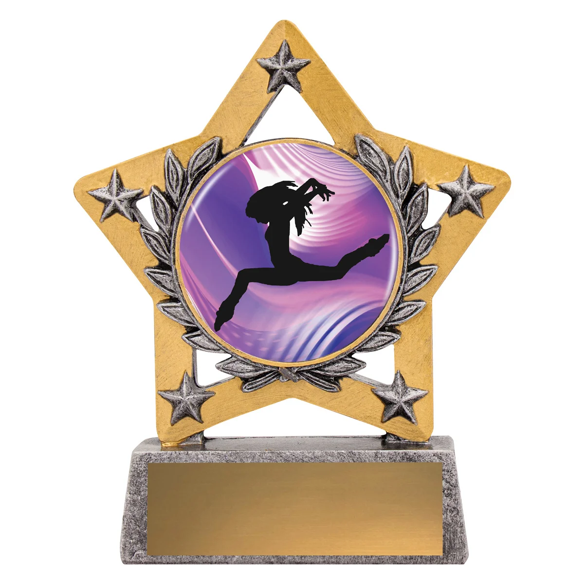 msc325-silver Silver mini star colour - abstract with resin construction