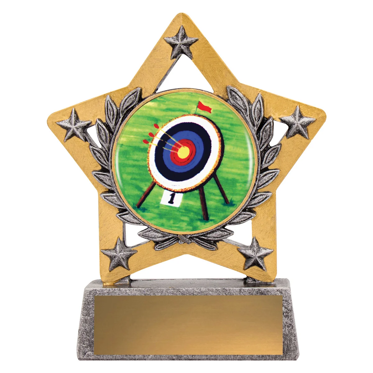 msk9-silver Silver mini star colour - archery with resin construction