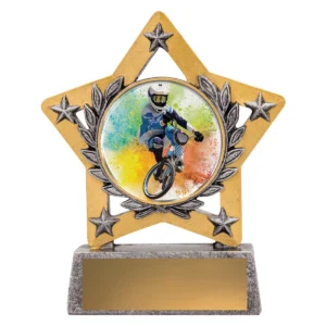 Silver mini star colour - bmx with resin construction