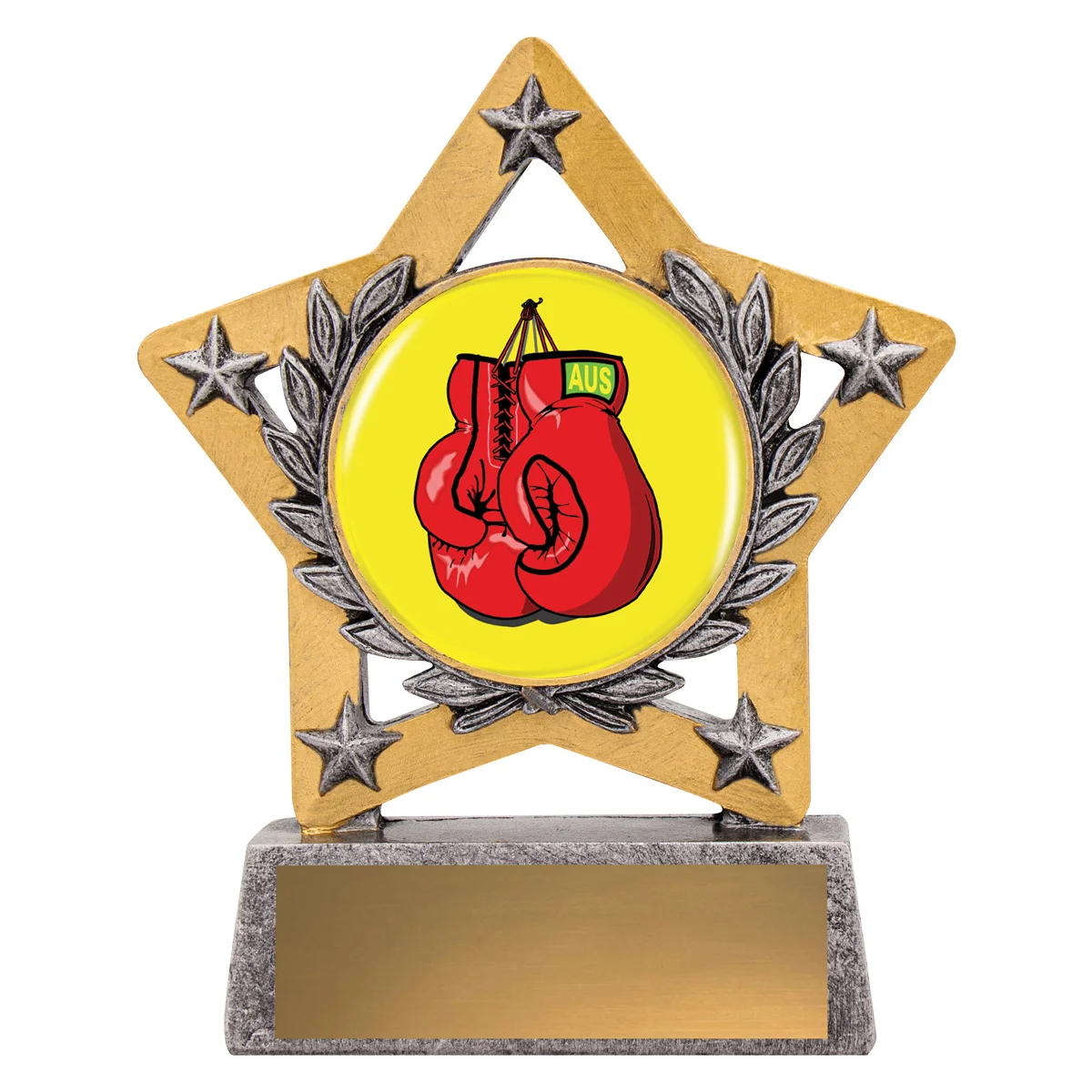 msk32-silver Silver mini star colour - boxing with resin construction