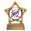 msc121-silver Silver mini star colour - cheer with resin construction
