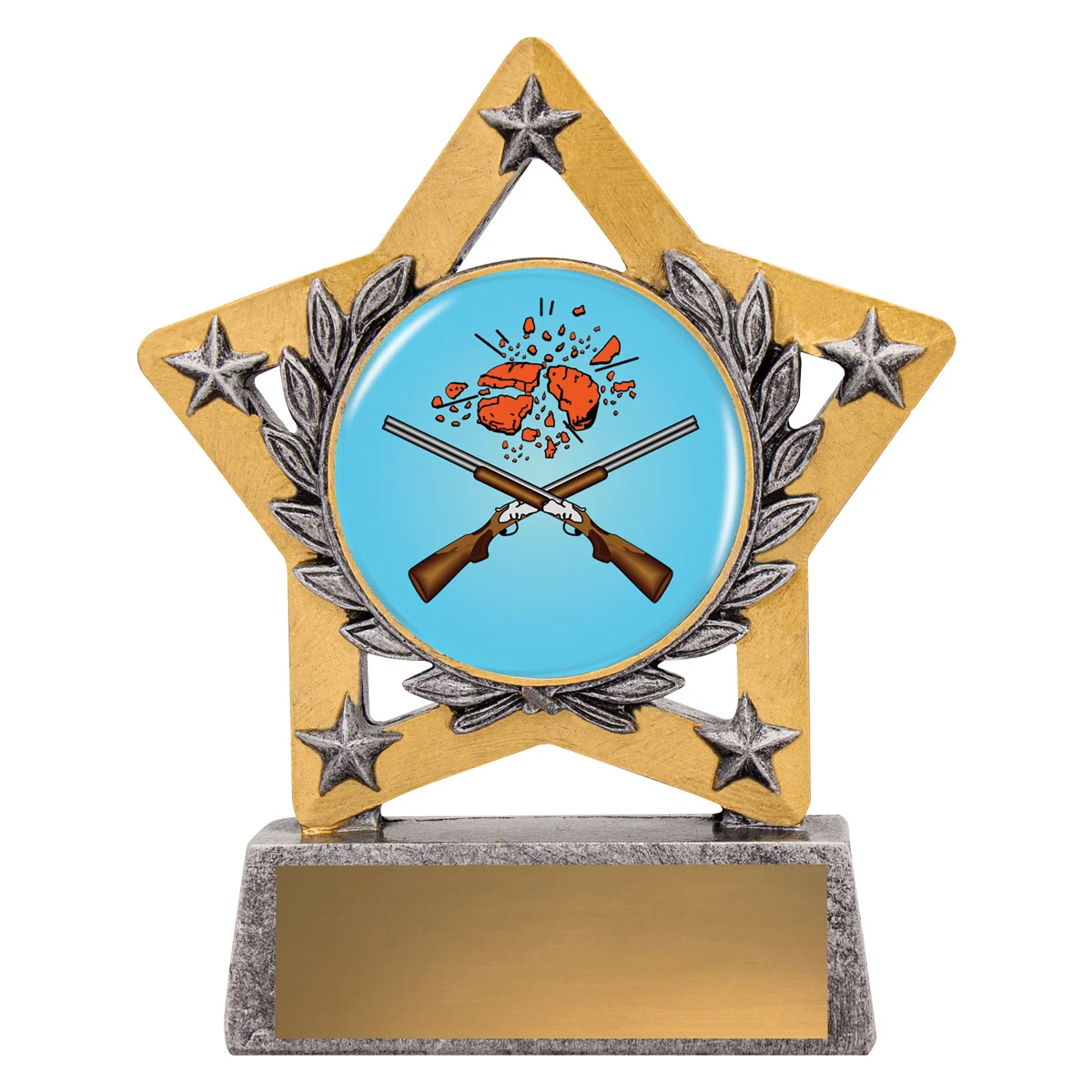 msk155-silver Silver mini star colour - clay with resin construction