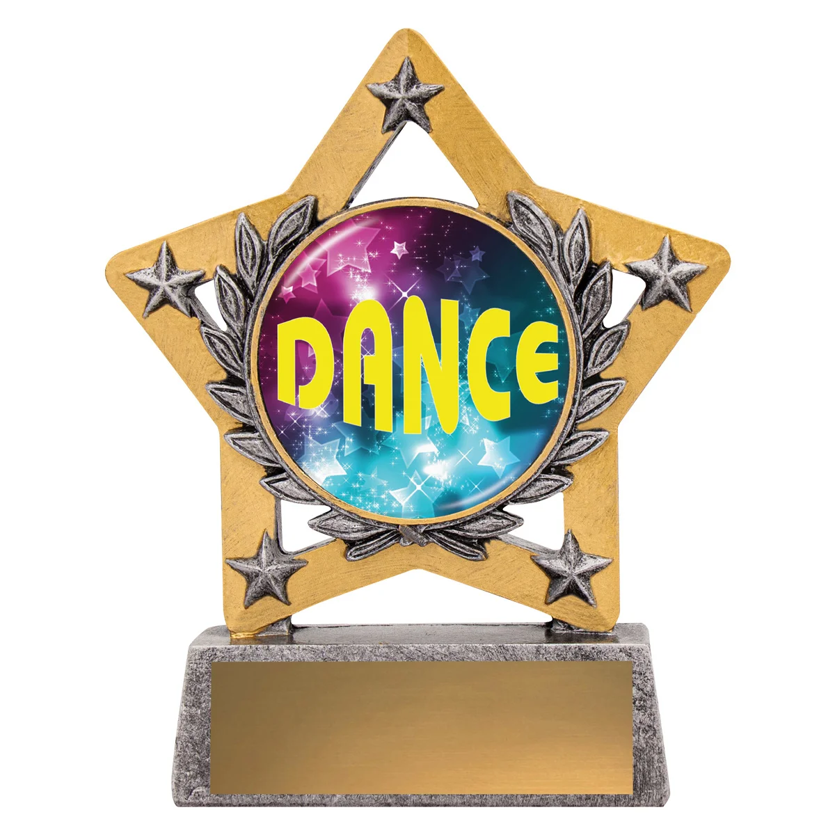 msc324-silver Silver mini star colour - dance with resin construction