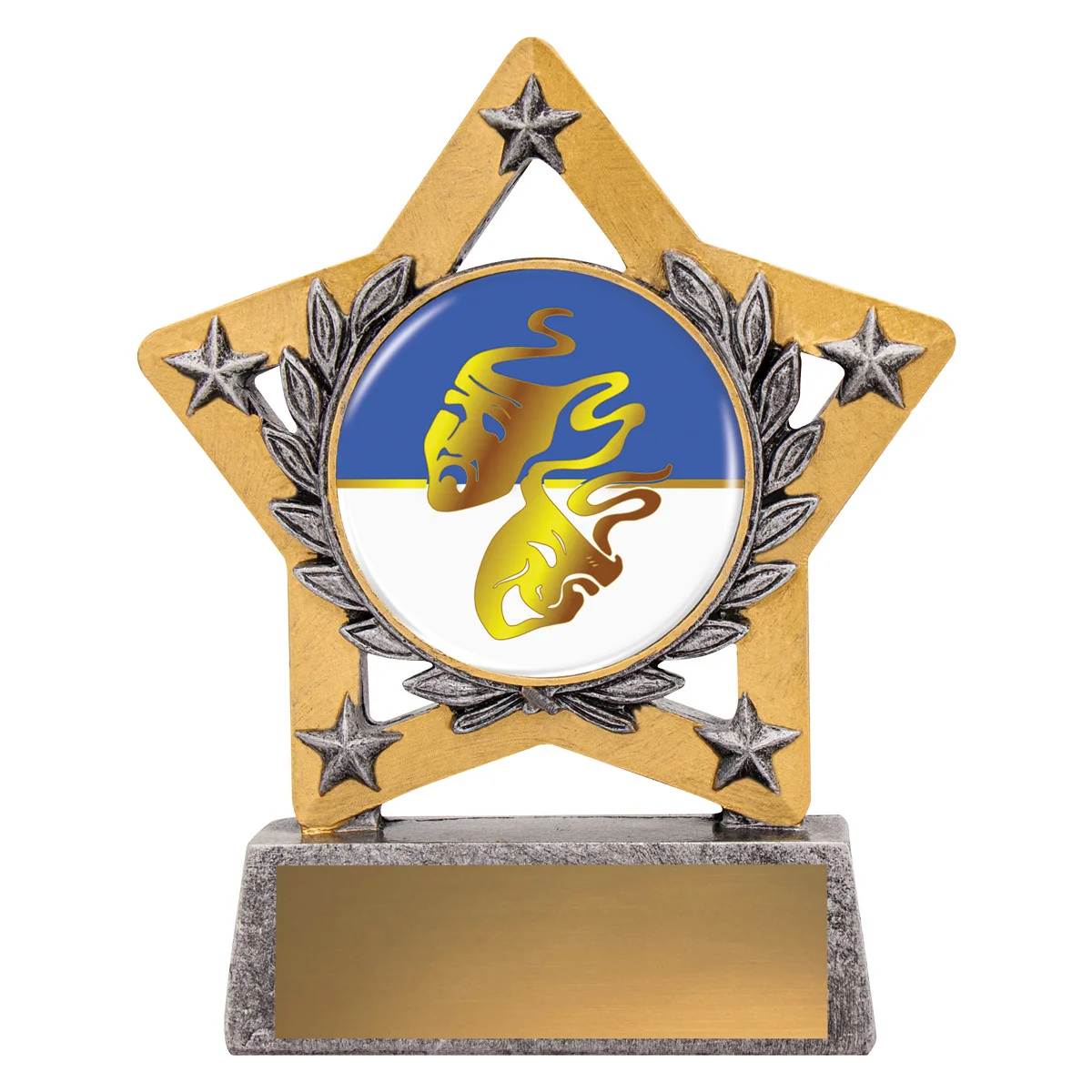 msk72-silver Silver mini star colour - drama with resin construction