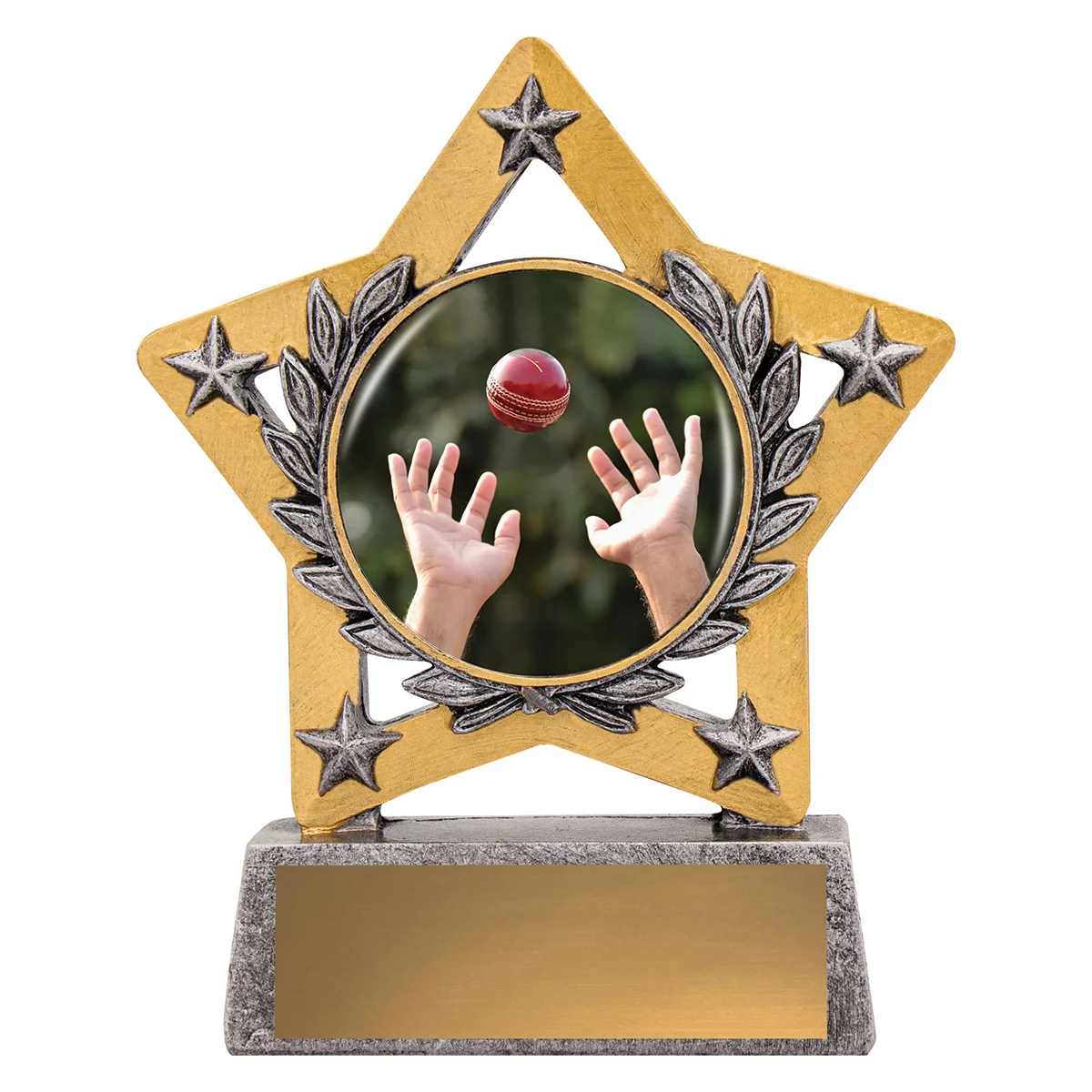 msc404-silver Silver mini star colour - fielding with resin construction