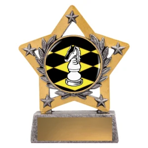 Silver mini star colour - knight with resin construction