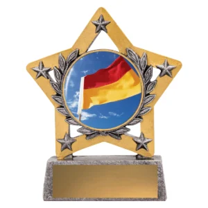 Silver mini star colour - lifesaving with resin construction