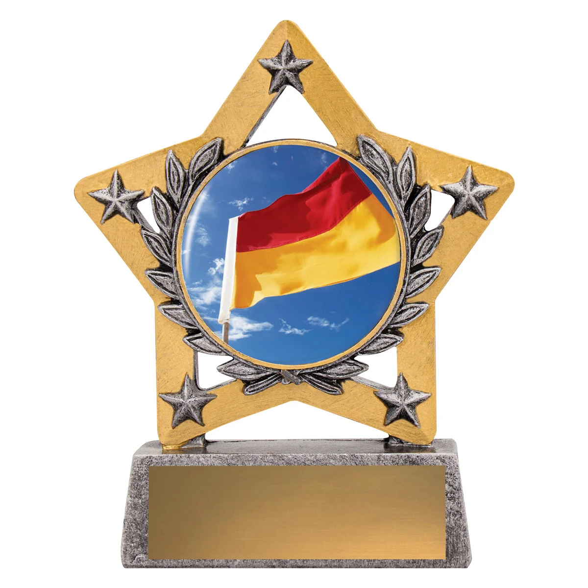 msc581-silver Silver mini star colour - lifesaving with resin construction