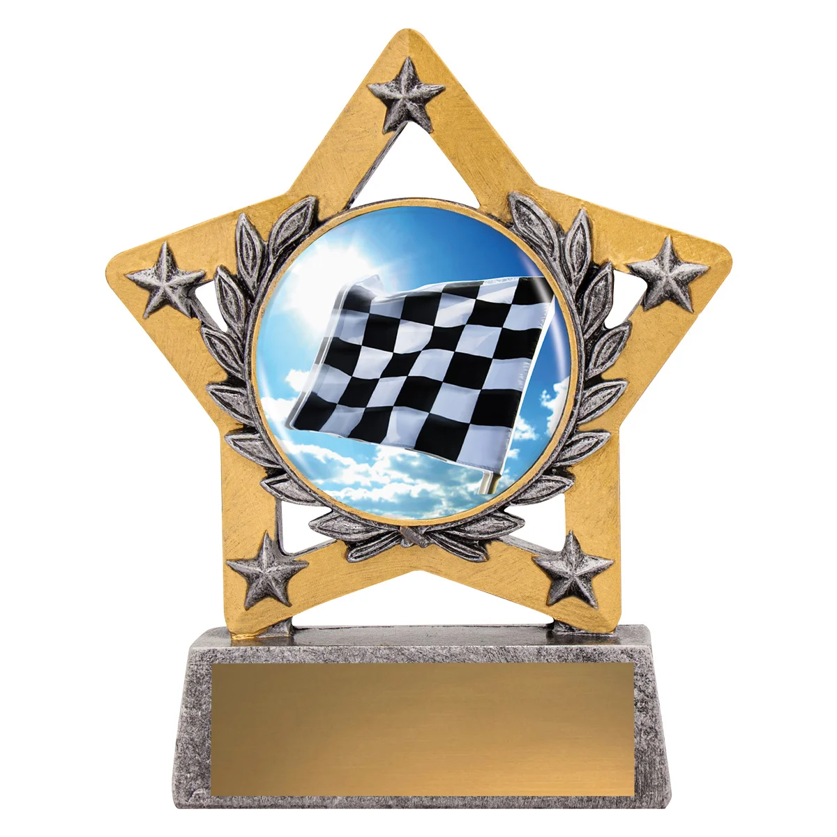 msc841-silver Silver mini star colour - motorsport with resin construction