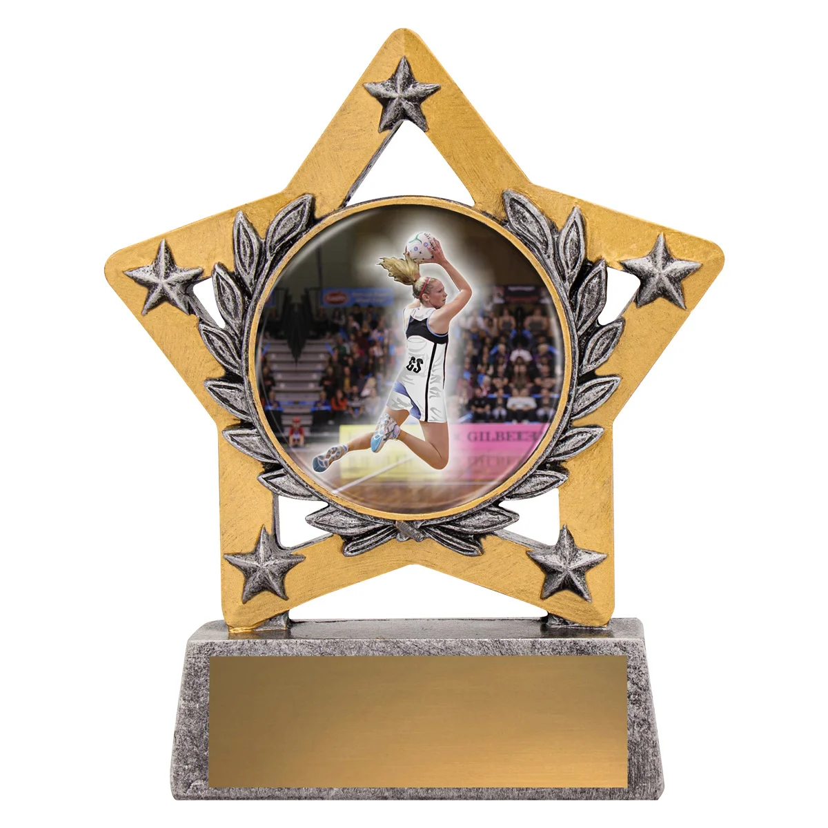 msc912-silver Silver mini star colour - player with resin construction