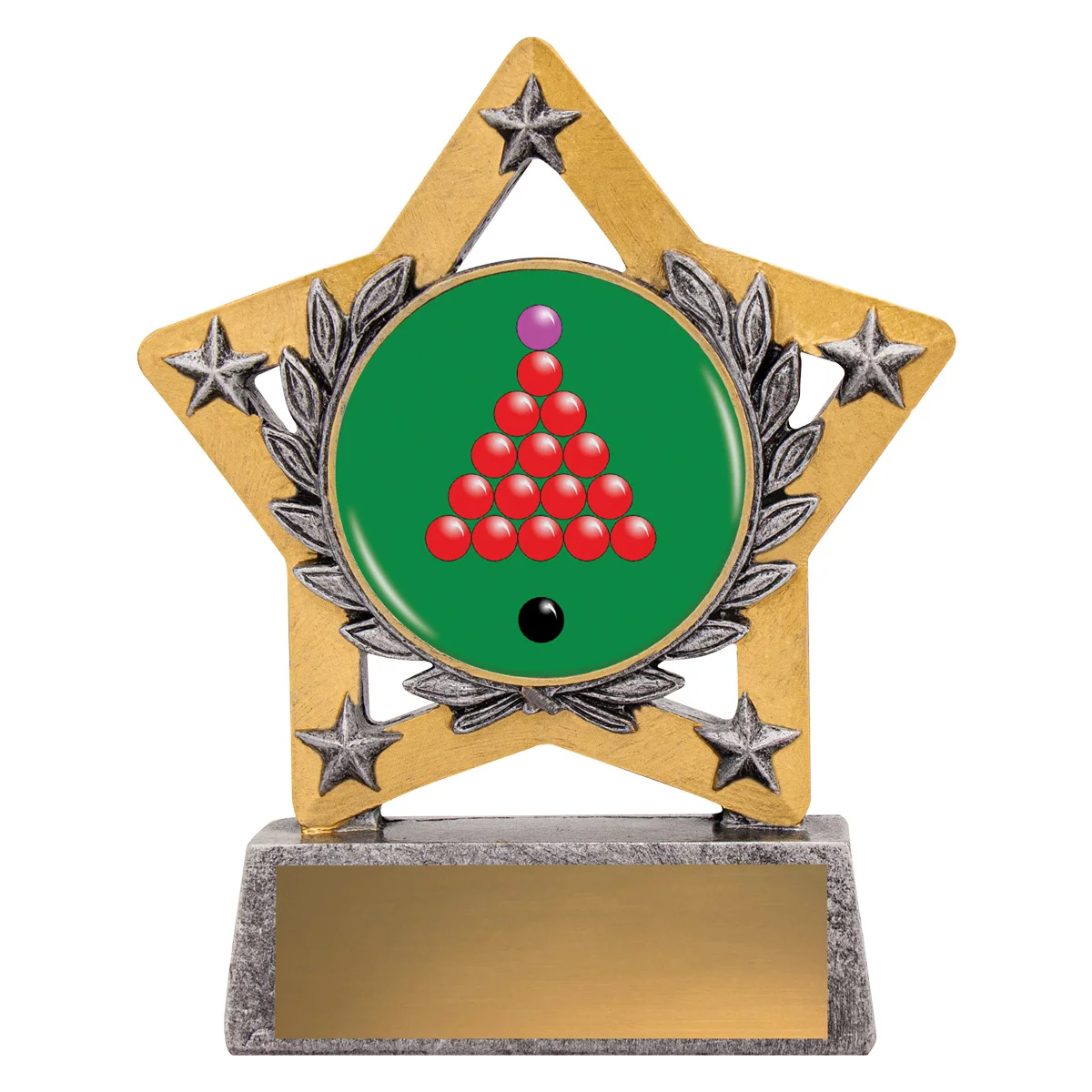 msk158-silver Silver mini star colour - snooker with resin construction