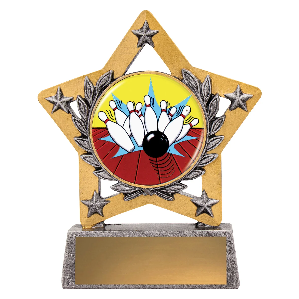 msk174-silver Silver mini star colour - strike with resin construction