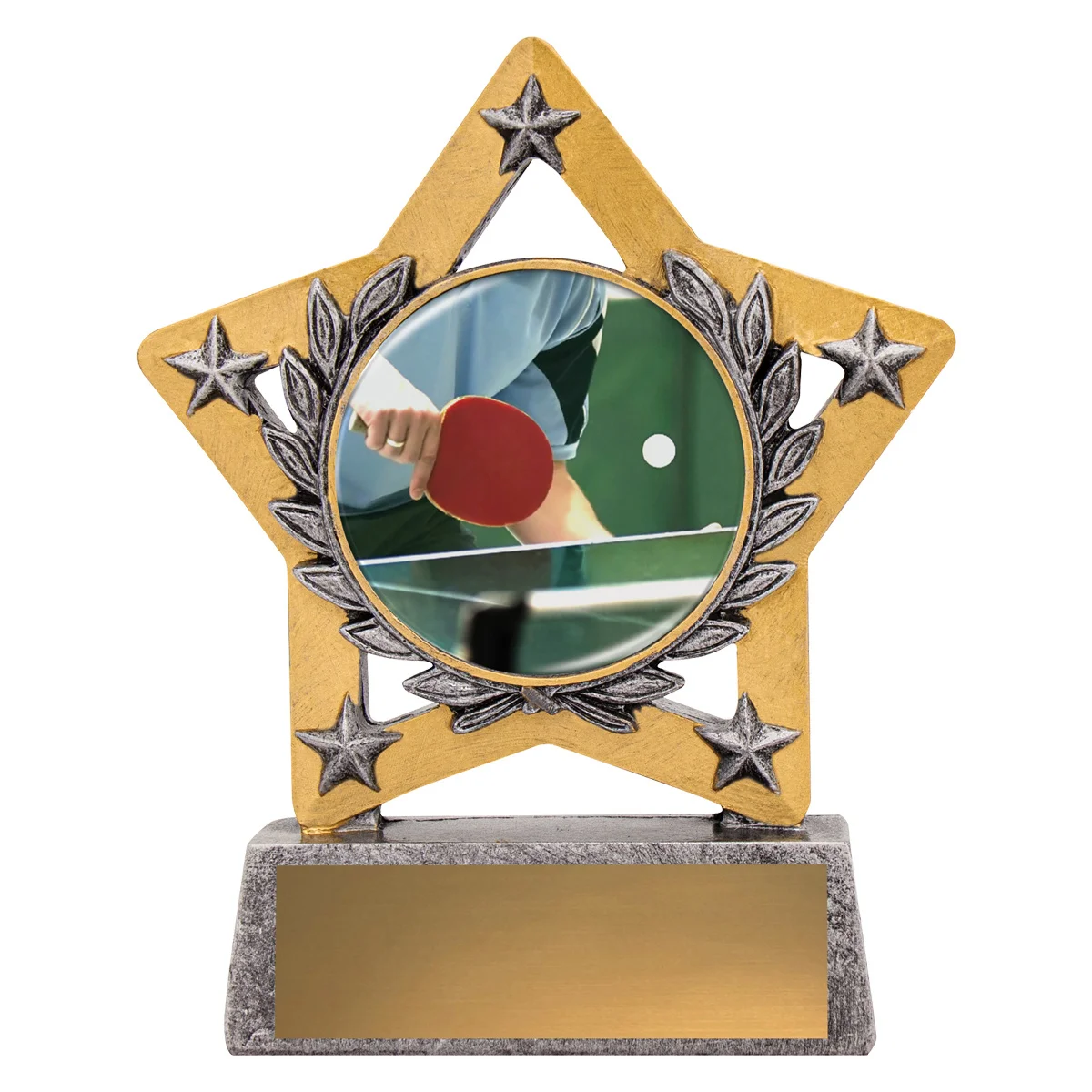 msc661-silver Silver mini star colour - table tennis with resin construction