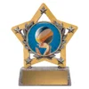 msc271-silver Silver mini star colour - volleyball with resin construction