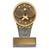 -gold Silver / gold mini table tennis ikon with resin construction