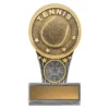 -gold Silver / gold mini tennis ikon with resin construction