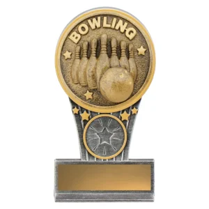 Silver / gold mini tenpin ikon with resin construction