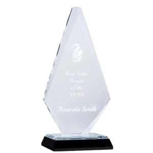 Clear mirror base glass-arrowhead with glass construction