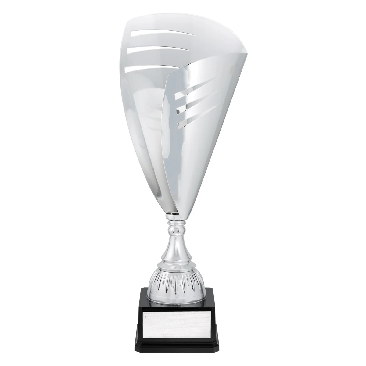 cup206a-silver Silver monaco cup with plastic / metal construction