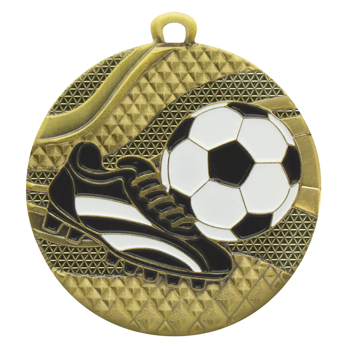 my680g-gold Gold mosaic football with metal construction