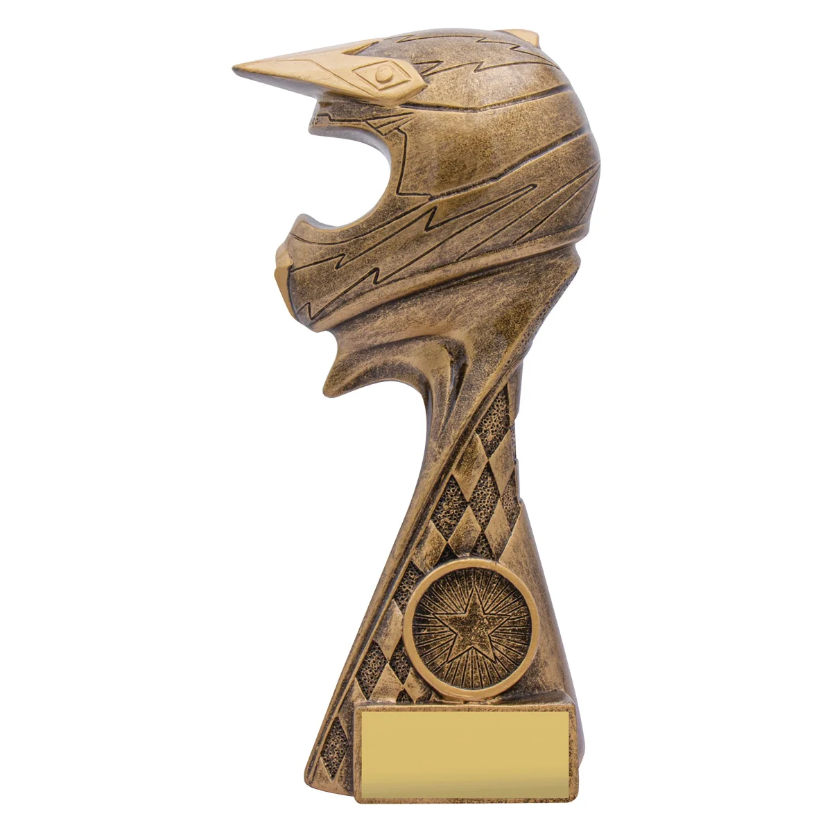 15068b-gold Gold motocross pinnacle with resin construction