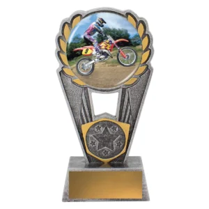 Silver motocross polaris - colour with resin construction