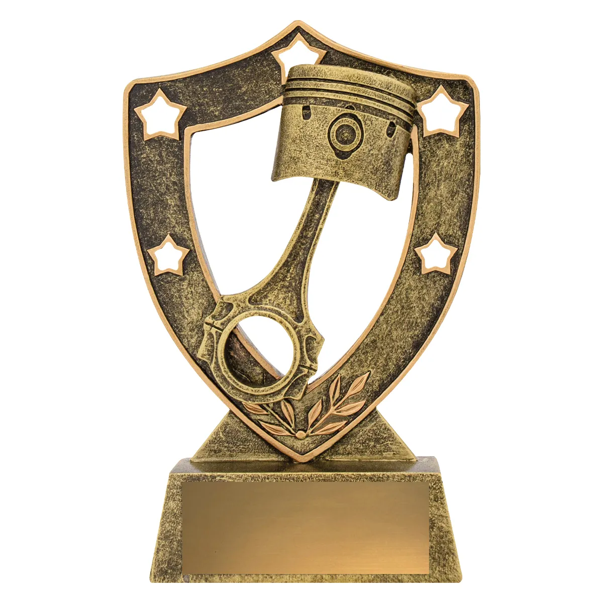 13586-gold Gold motorsport piston shield with resin construction