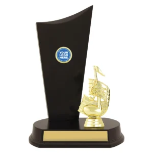 Gold music timber crest with plastic / timber construction