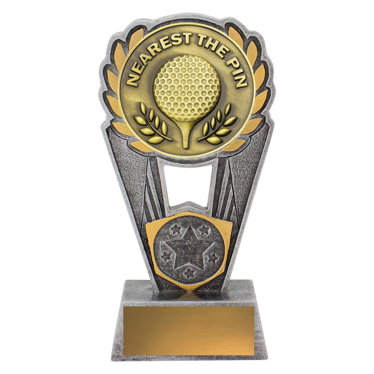 -gold Silver / gold nearest the pin polaris with resin / metal construction