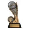 32037a-silver Silver netball arch with resin construction