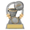 a1937a-silver Silver netball comet with resin construction