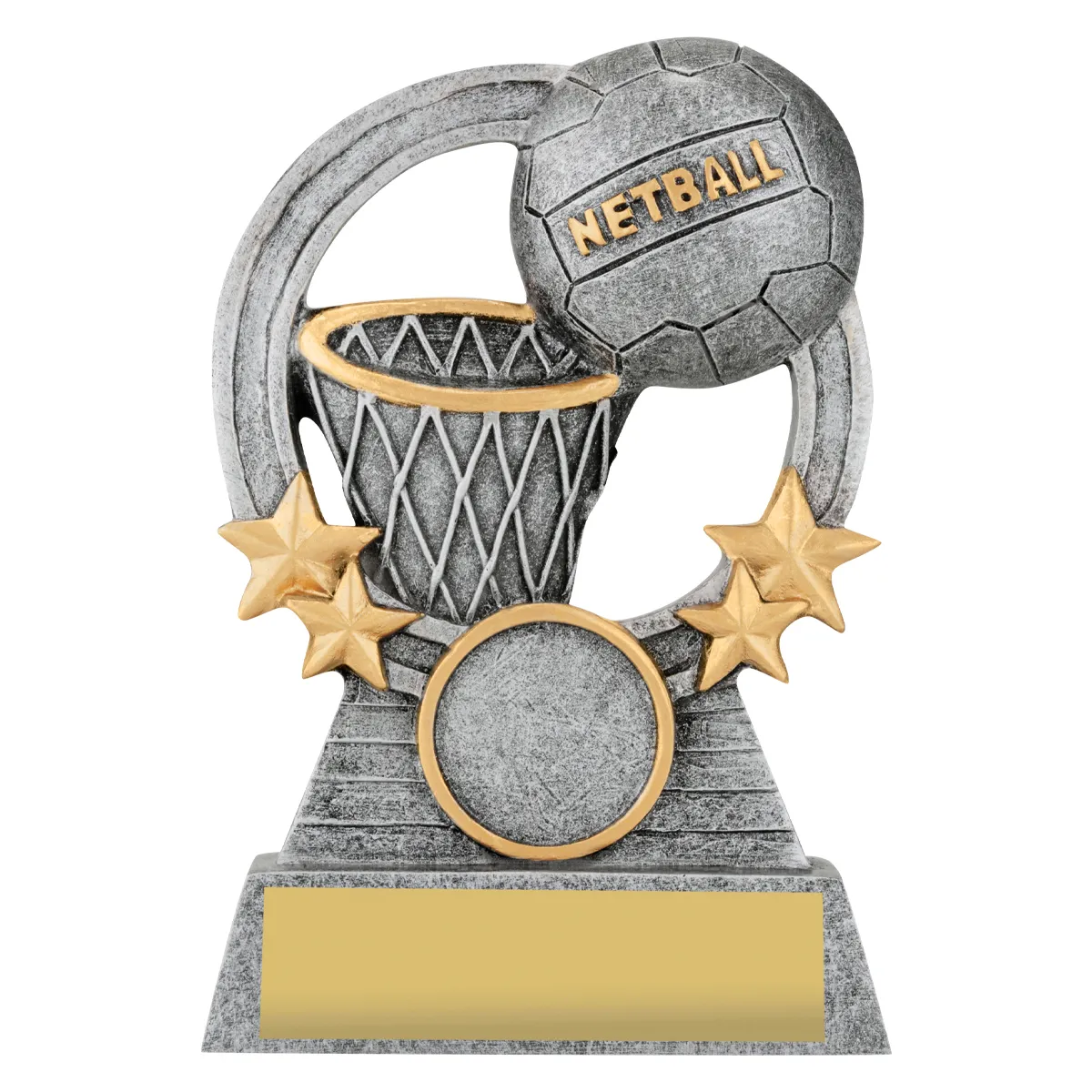 a1937a-silver Silver netball comet with resin construction