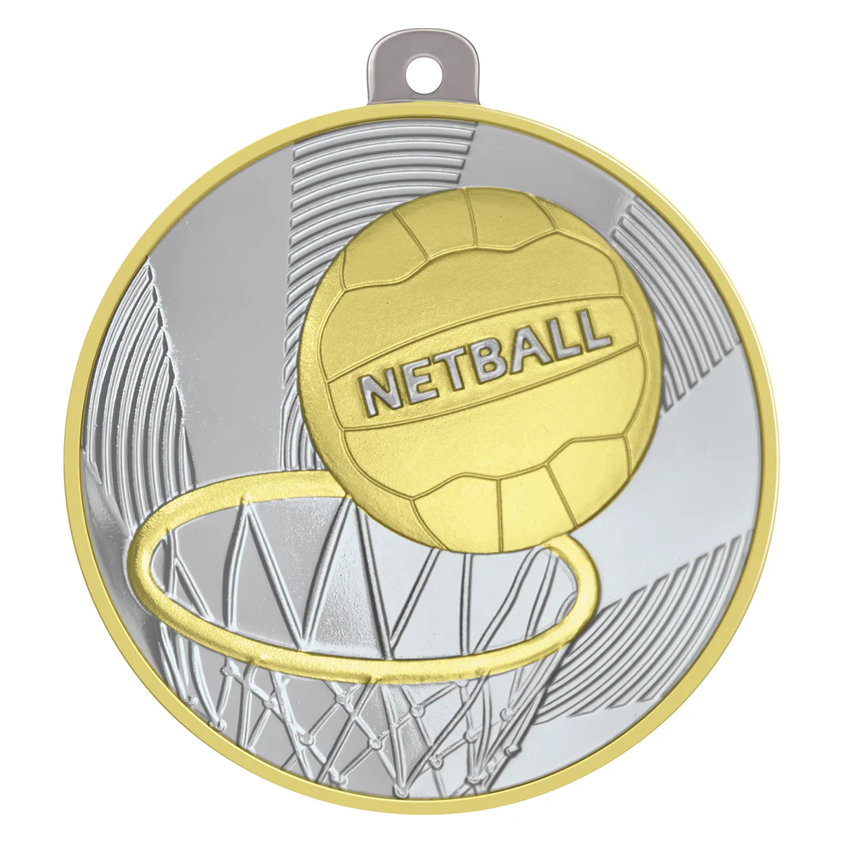 -gold Silver / gold netball lumina with metal construction