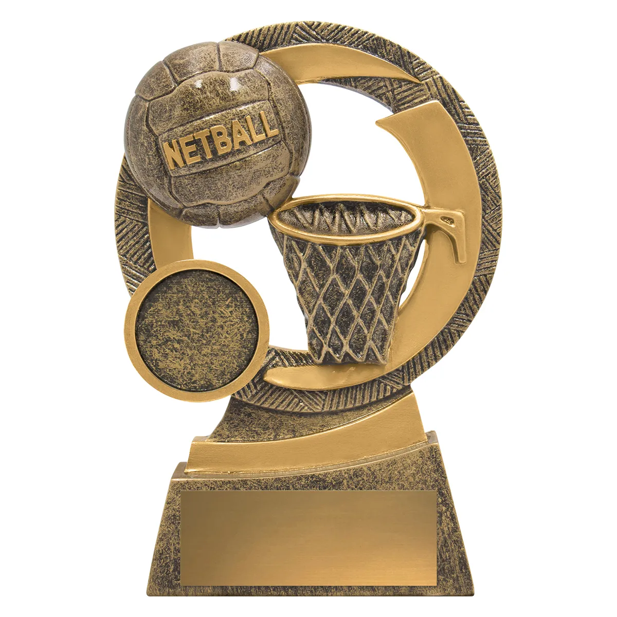 a3637a-gold Gold netball mirage with resin construction