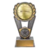 -gold Silver / gold netball polaris with resin / metal construction