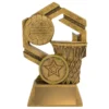 31637a-gold Gold netball redux with resin construction