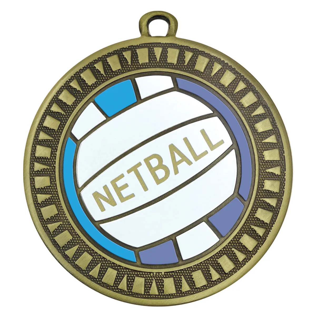 ms611g-gold Gold netball spark with metal construction