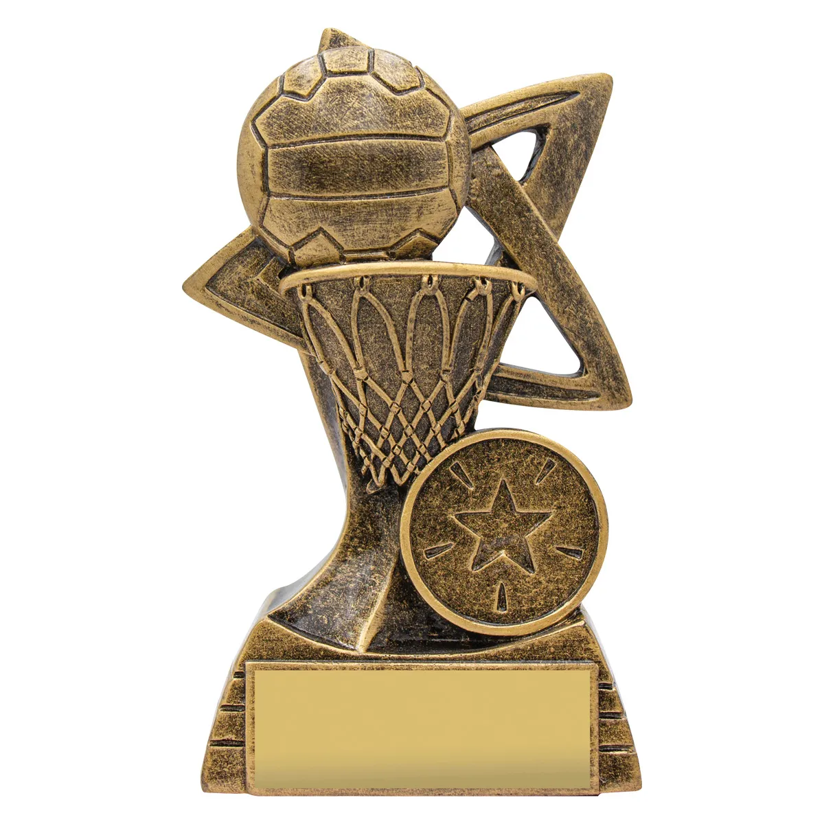 a2391a-gold Gold netball spinifex with resin construction