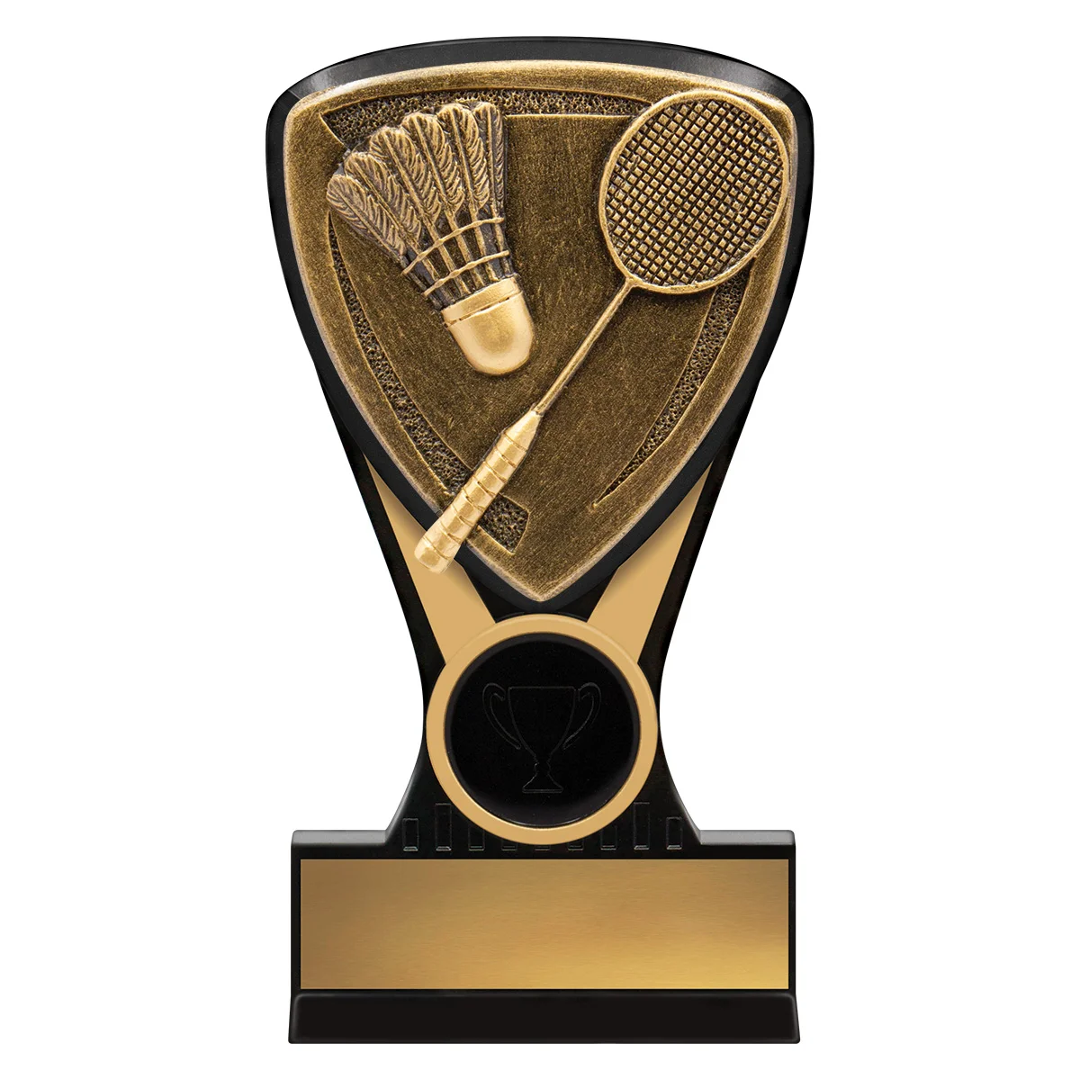 nm146-black-and-gold Black & gold nova badminton mini with plastic construction